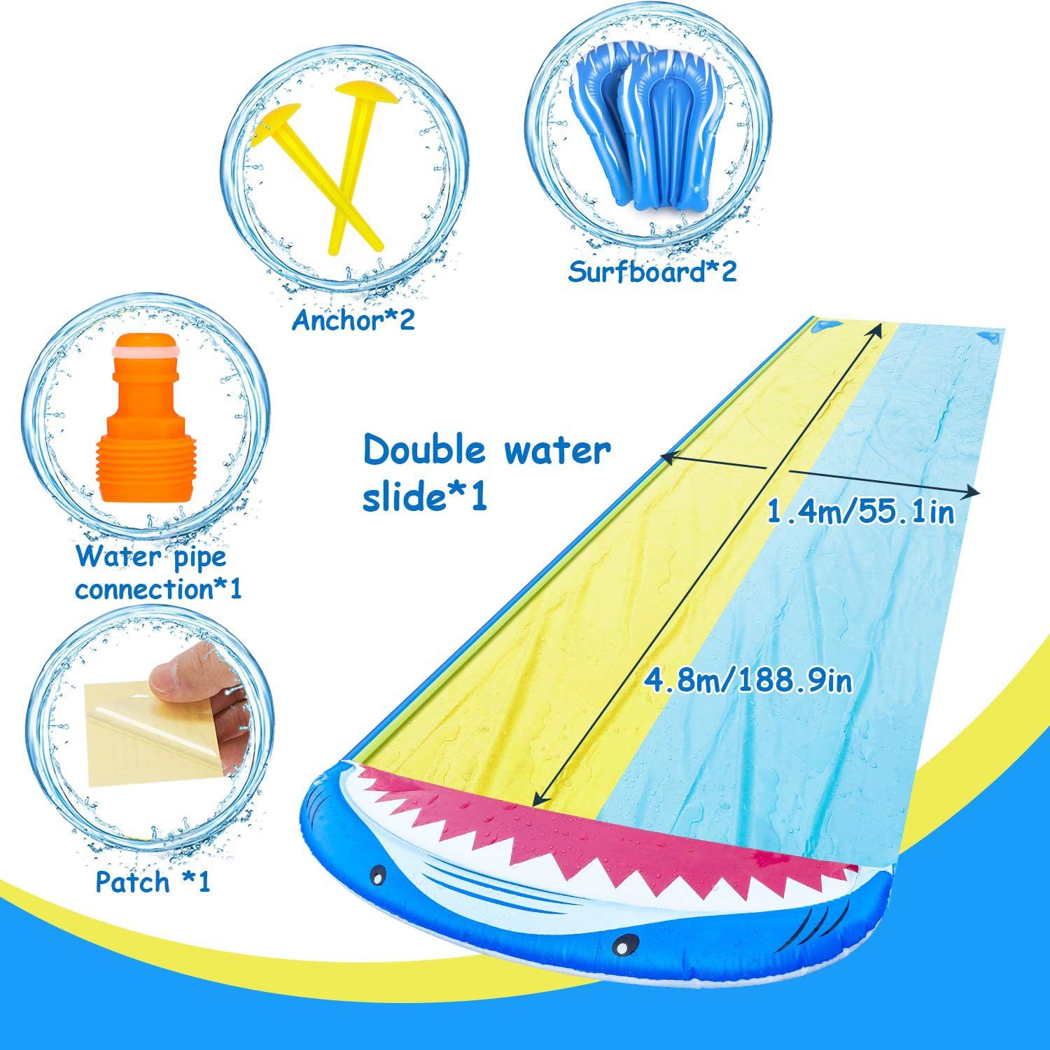 Shark Slip & Slide – The Ultimate Splash Mat